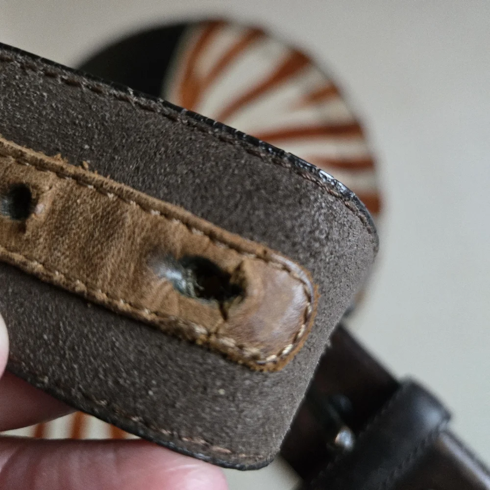 Resistol Brown Leather Men's Belt Size 38